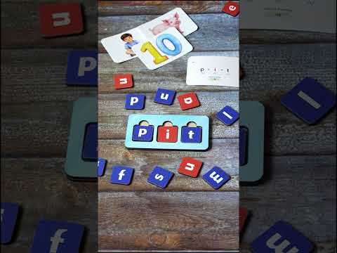 CVC flashcards and letter tiles for kids