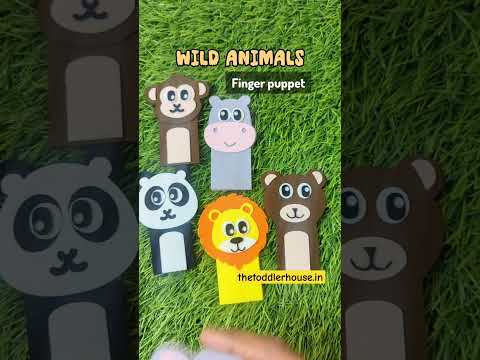 Wild Animals Felt Finger Puppets