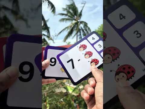 Montessori subtraction learning cards