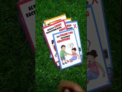 Good Habits & Manners Flashcards for Kids | 50 Laminated Learning Cards | Ages 2–6