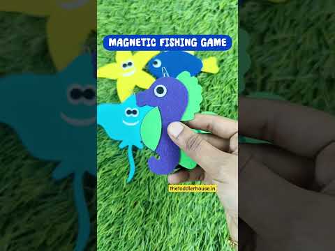 Magnetic felt fishing game