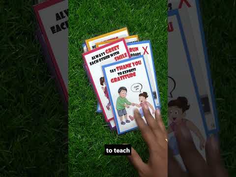 Good Habits & Manners Flashcards for Kids | 50 Laminated Learning Cards | Ages 2–6
