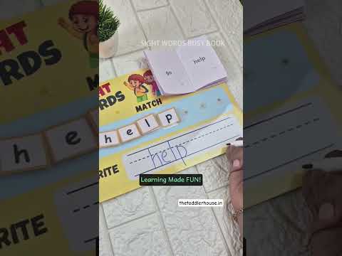Velcro sight word matching kit