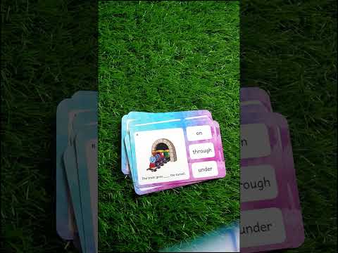 Montessori Preposition Learning Cards with Marker