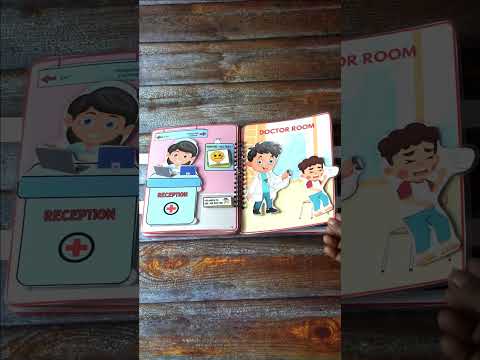 Doctor Suitcase Pretend Play Busy Book for Kids | Interactive Montessori Medical Role Play Activity Book Age 3+