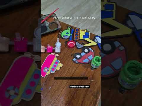 DIY Vehicles Magnet Painting Kit for Kids