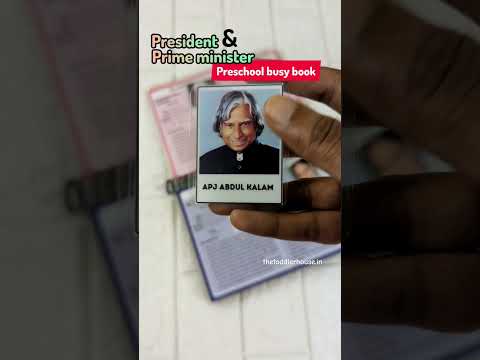 President and Prime minster of India – Preschool busy book