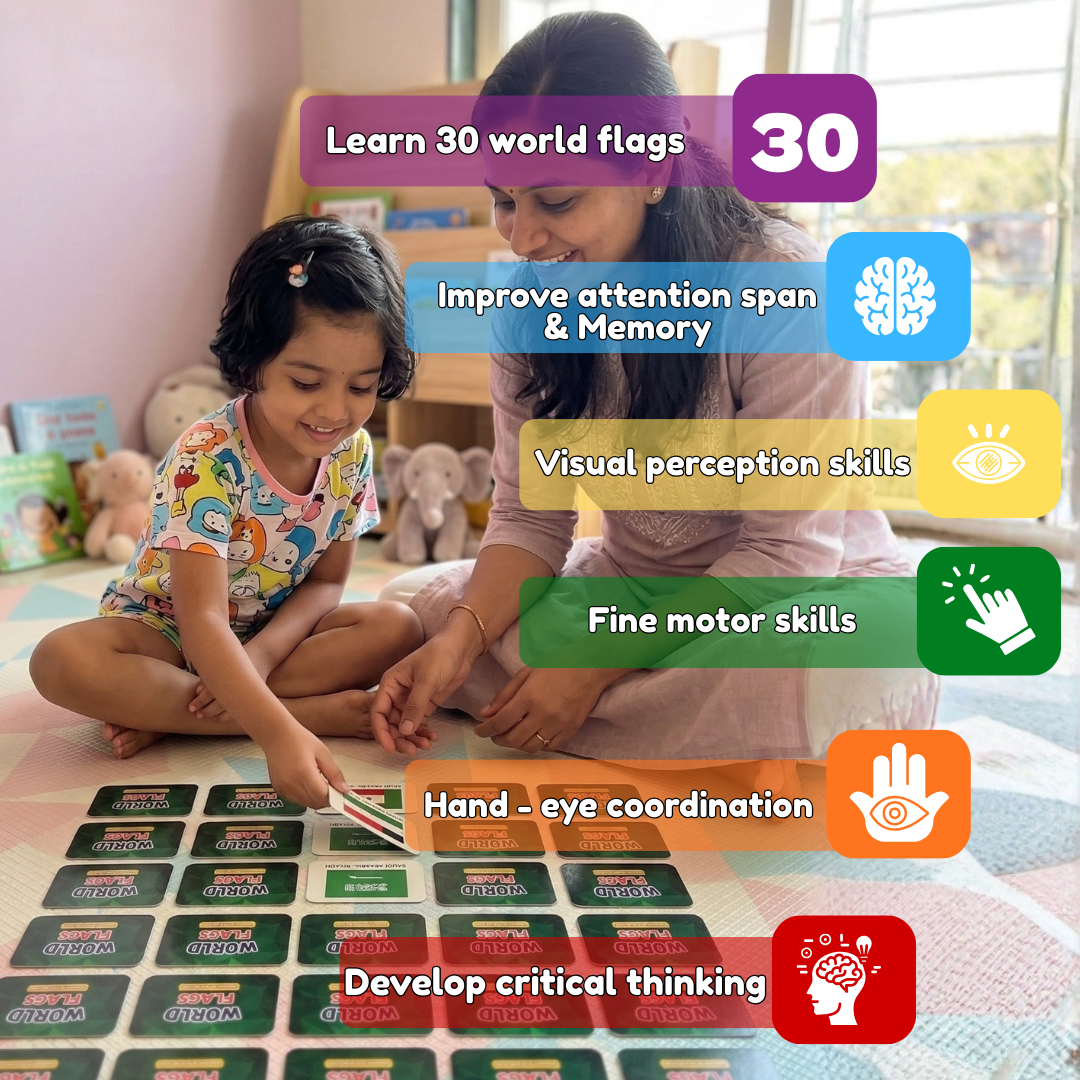 screen free geography memory game for children