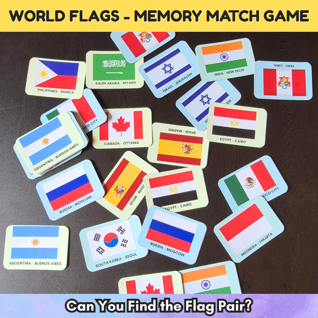 world flags memory game