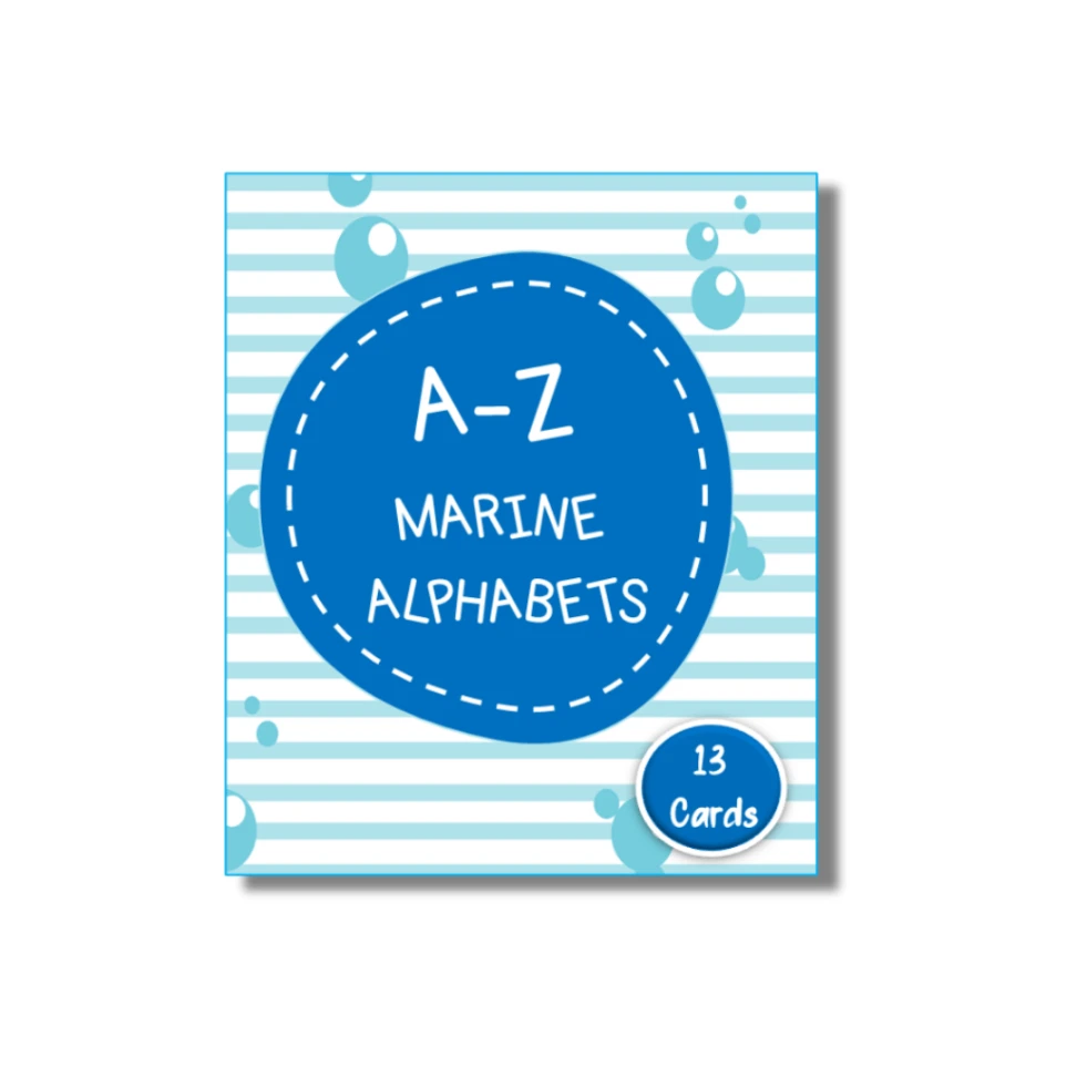 Ocean animal alphabet flashcards