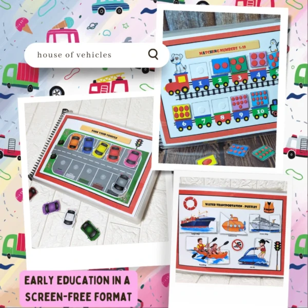 Fun and Educational Vehicle-Themed Busy Book